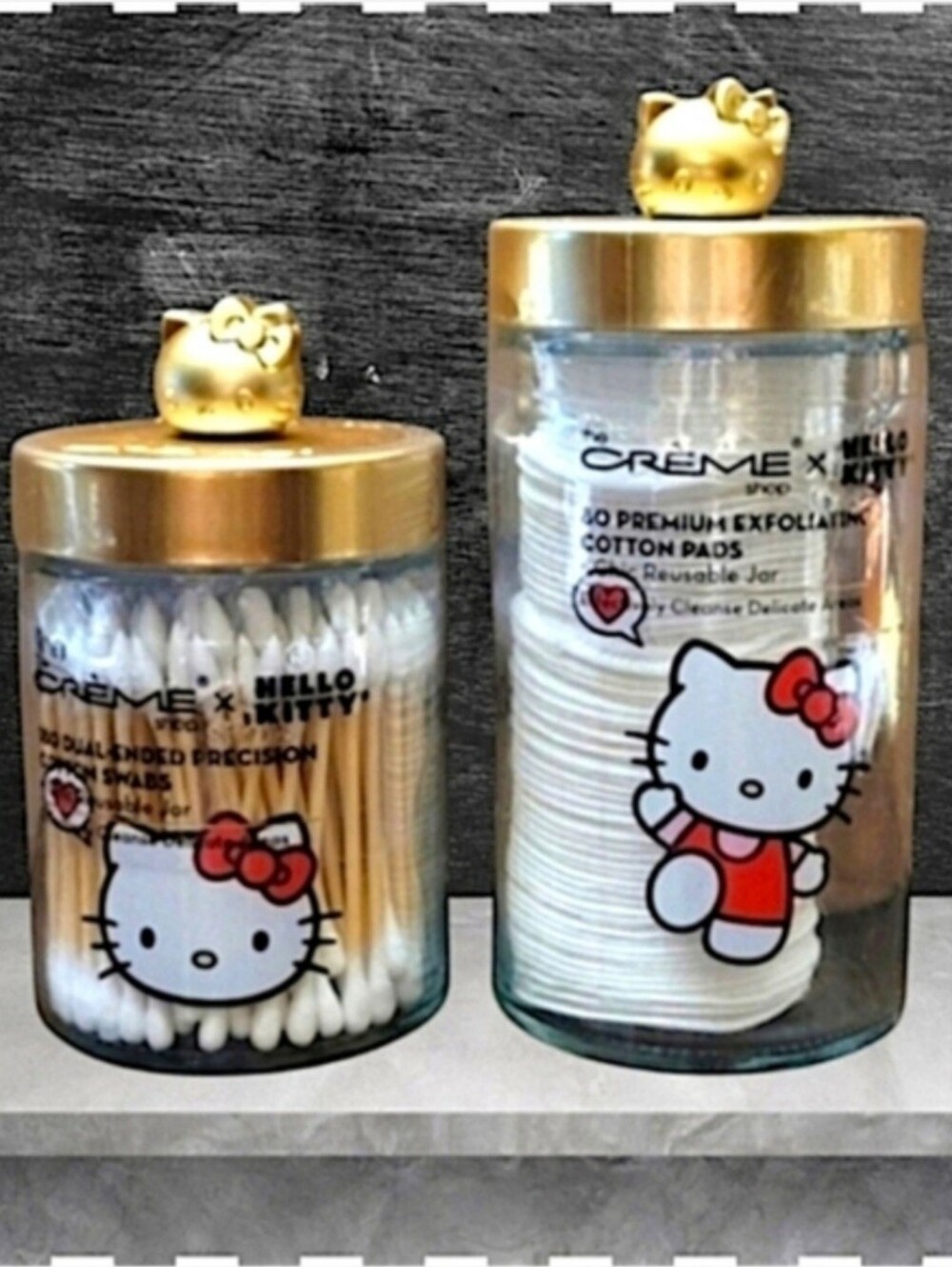 Hello Kitty Reusable Cotton Pads & Swabs Jar Set - Picture 7 of 7